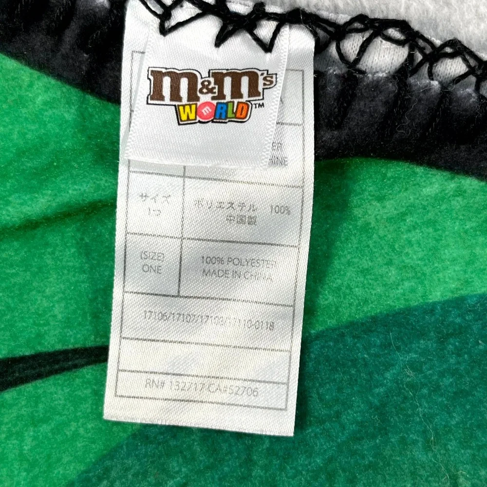 M&M's World Plush Throw Blanket One Size Multicolor Colorblock Character Panels